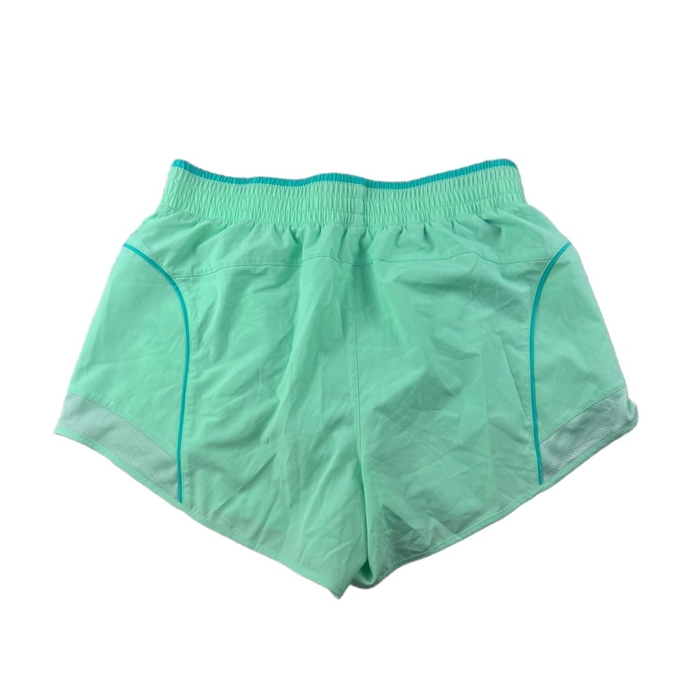 Avia Shorts‎ Women S Green Athletic Mesh Solid Cotton Blend Gym Sporty Workout